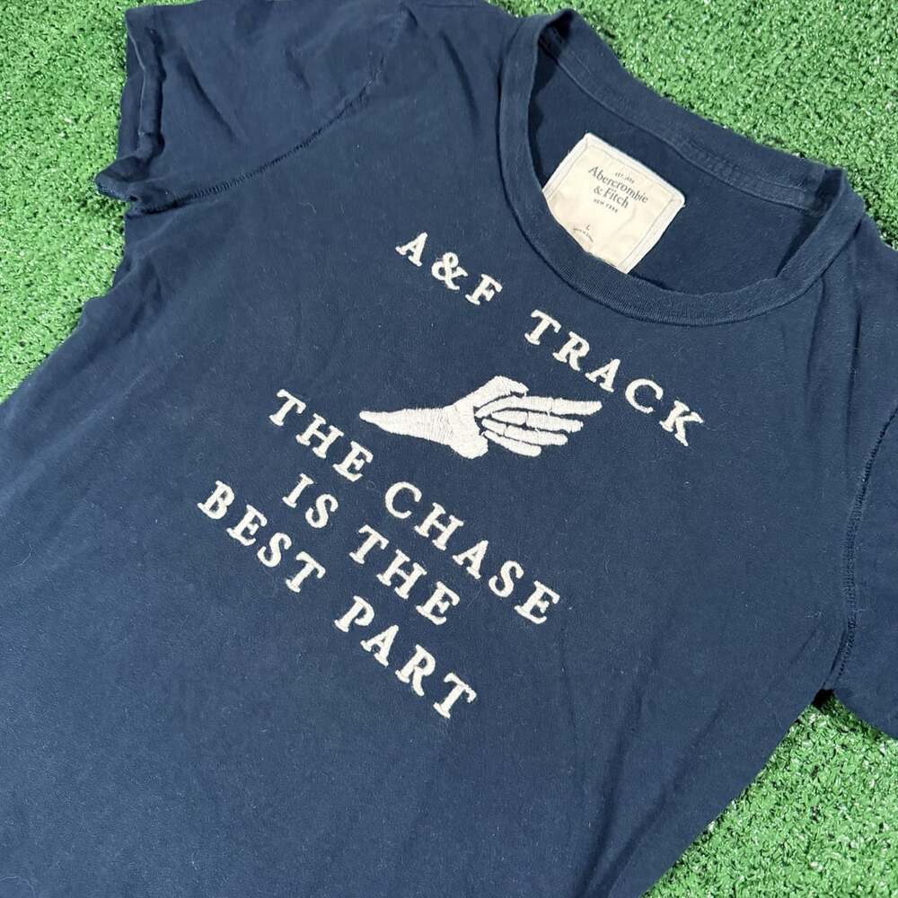 Y2K Womens Abercrombie & Fitch Track Graphic T-Shirt Size Large - Picture 4 of 6